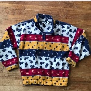 New Moves Retro Print Pullover Sweater